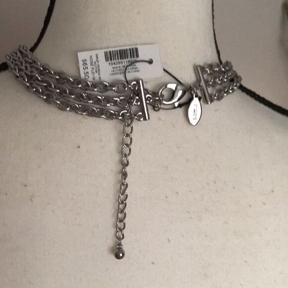 Chico’s Silvertone Chain-Detail Multi Strand Necklace - Picture 7 of 12